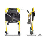 SuperOrtho Stair Climbing Wheelchair for disabled 4 wheels Yellow ΚΑΘΙΣΜΑ ΦΟΡΕΙΟ ΑΜΑΞΙΔΙΟ ΚΑΡΕΚΛΑ ΜΕΤΑΦΟΡΑΣ ΑΣΘΕΝΩΝ ΑΛΟΥΜΙΝΙΟΥ 